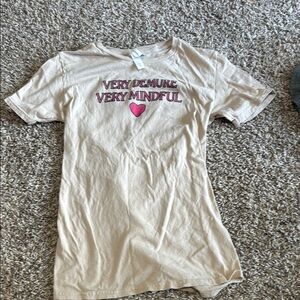 Beige Graphic Short Sleeve Tee